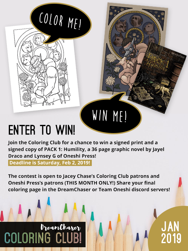 Color with the PACK and Jacey Chase for a Free Copy of PACK #1!